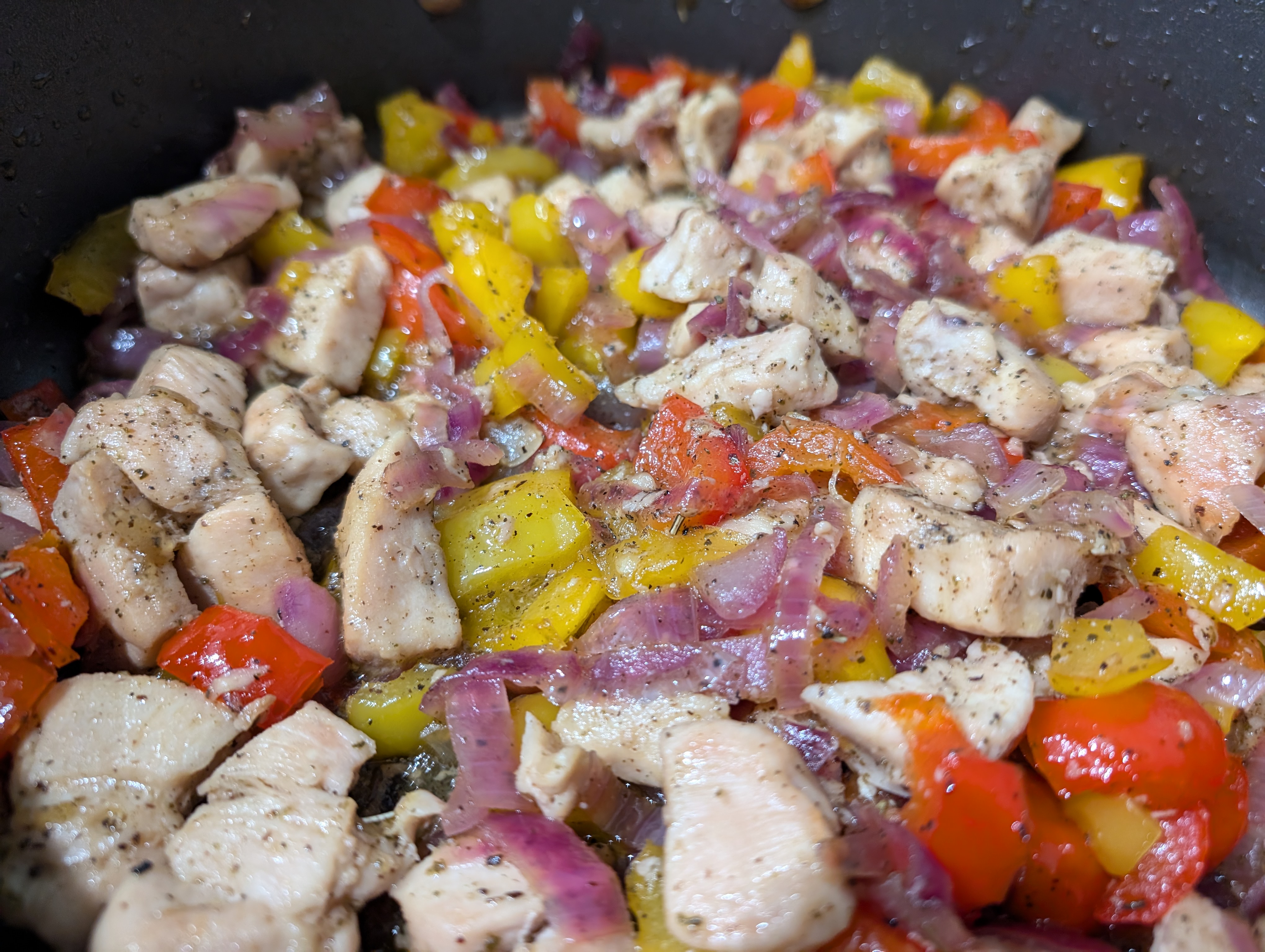 Sweet Peppers and Chicken with Sage and Honey